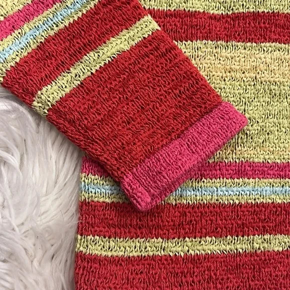 Vintage Lilly Pulitzer silk stretch knit striped sweater M - Picture 7 of 7